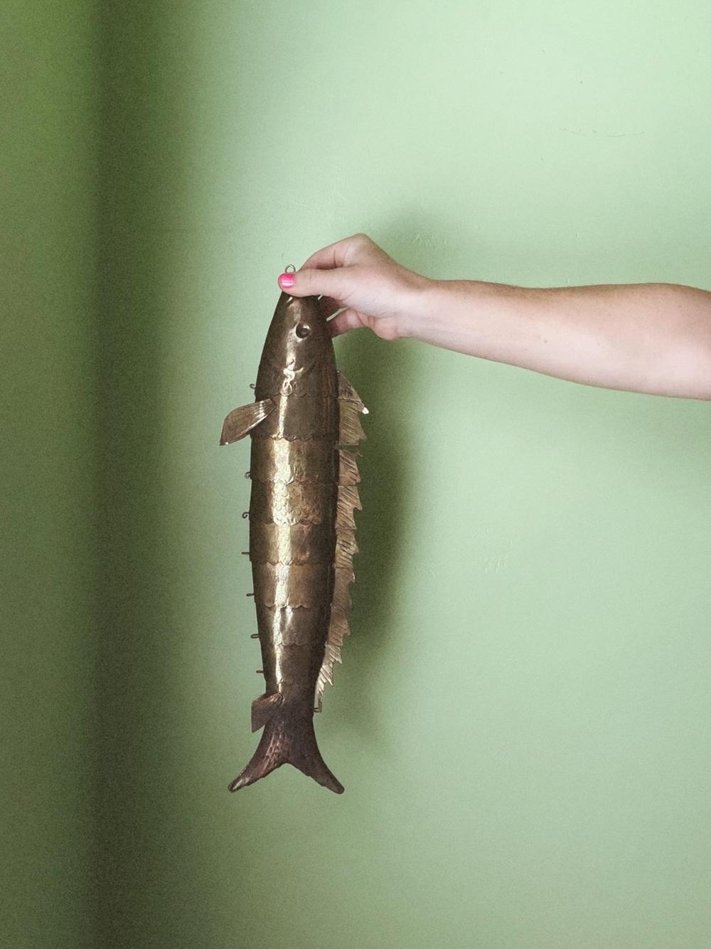 Vintage brass articulating fish - Picture 5 of 9